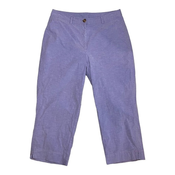 LL Bean Cotton Capri Pants in Blue - Picture 1 of 10